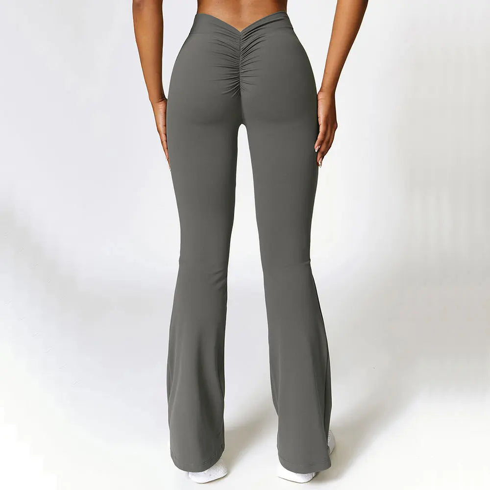 Women Flare Seamless Leggings High Waist