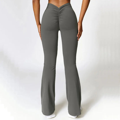 Women Flare Seamless Leggings High Waist