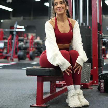 Bum-Shaping Scrunch Leggings & High-Impact Sports Bra 2-Piece Gym Outfit