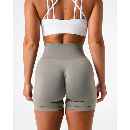 TKITK Solid Seamless Gym Shorts