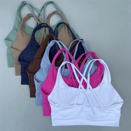 Women's Cross-Back Padded Sports Bra