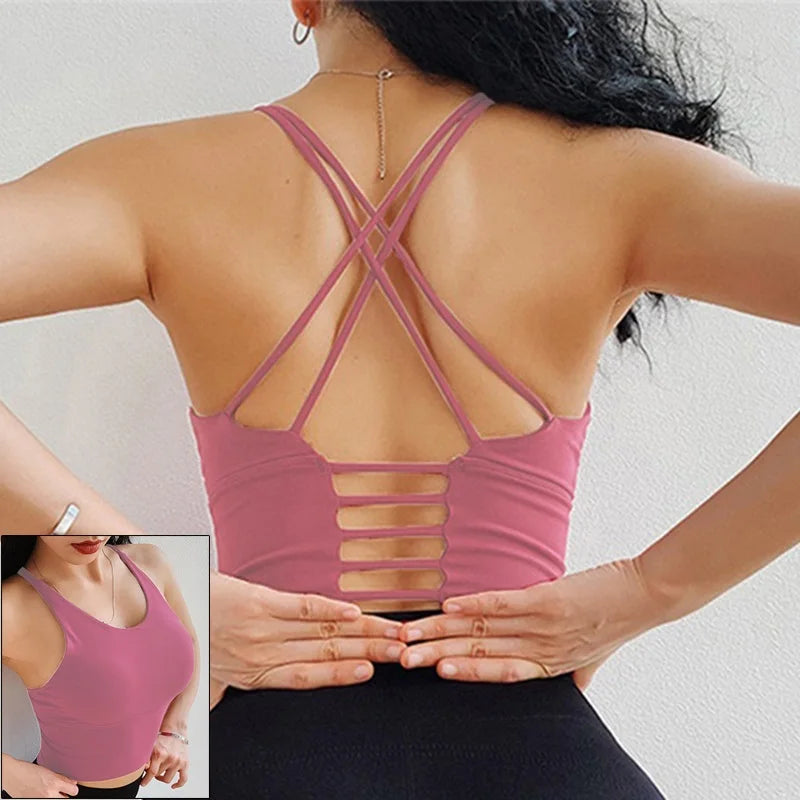 Girls Pink Sports Bra