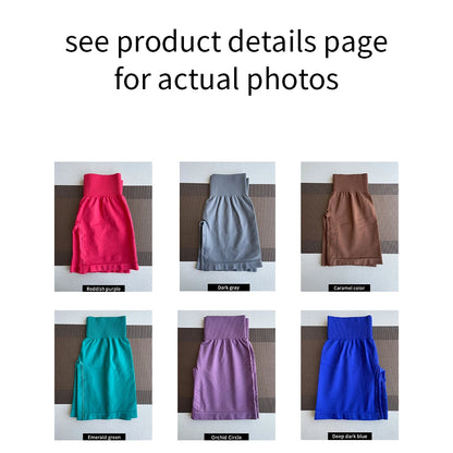 TKITK Solid Seamless Gym Shorts