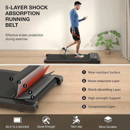 2in1 Walking Pad Treadmill Portable for Home & Office