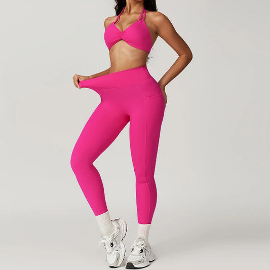 2Pcs Sports Set Women Quick-Dry
