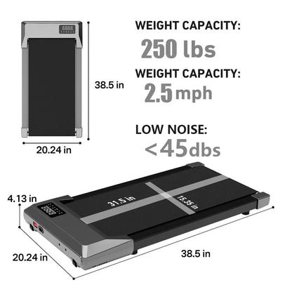 2in1 Walking Pad Treadmill Portable for Home & Office