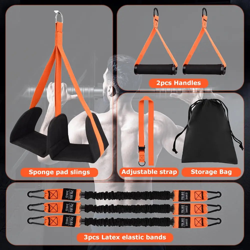 Pull Up Assistance Bands Set Resistance Strap for Pull-ups Assist for Men Women Hanging Training Chin-up Workout Body Stretching.