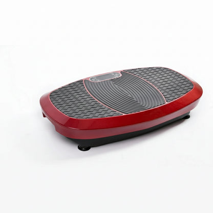 Red and gray vibration plate on a white background