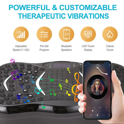 Vibrating Fat Shake,3D Vibration Plate Exercise Machine Power Fit Vibration Plate Crazy Fit Massage for Whole Body Slimming