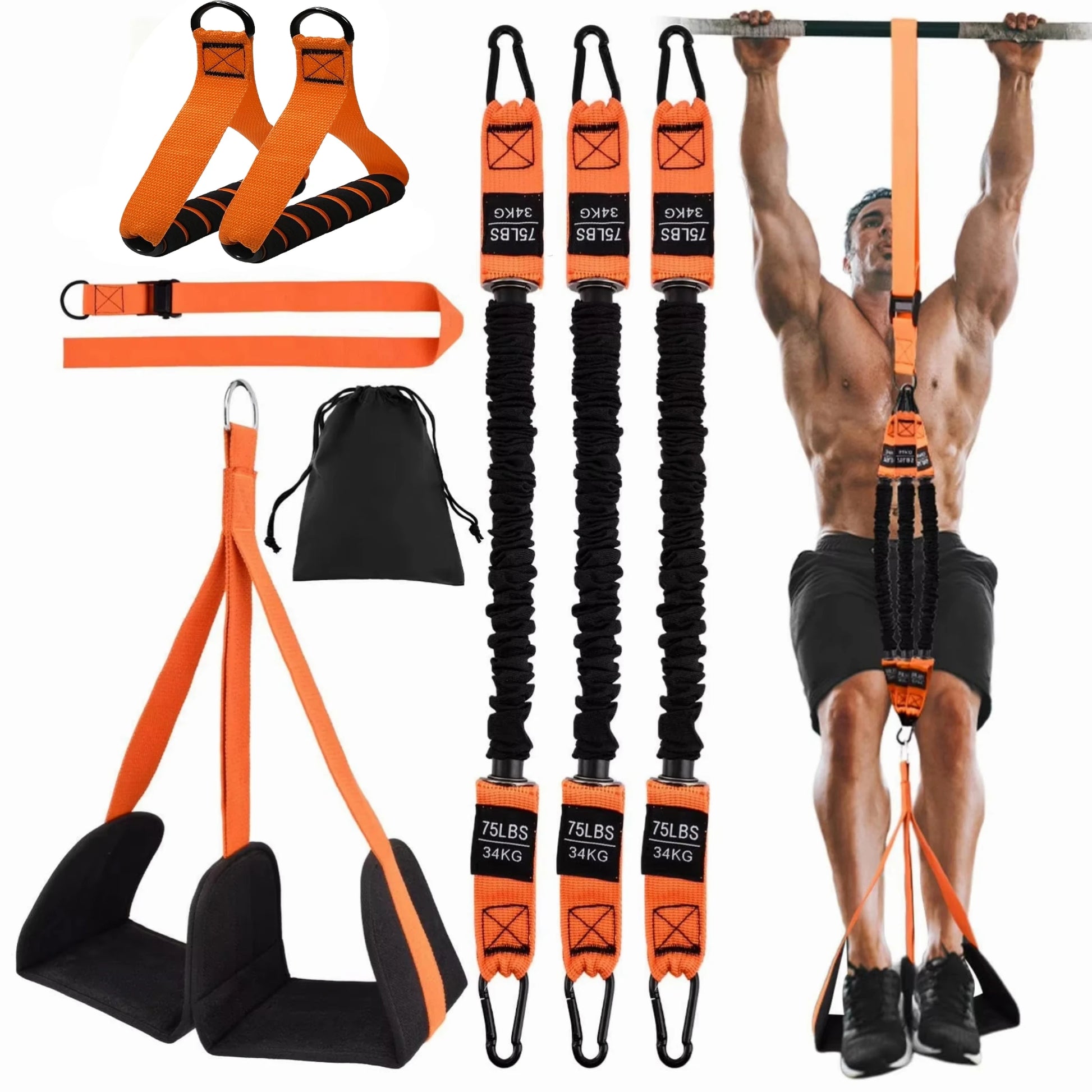 Pull Up Assistance Bands Set Resistance Strap for Pull-ups Assist for Men Women Hanging Training Chin-up Workout Body Stretching.