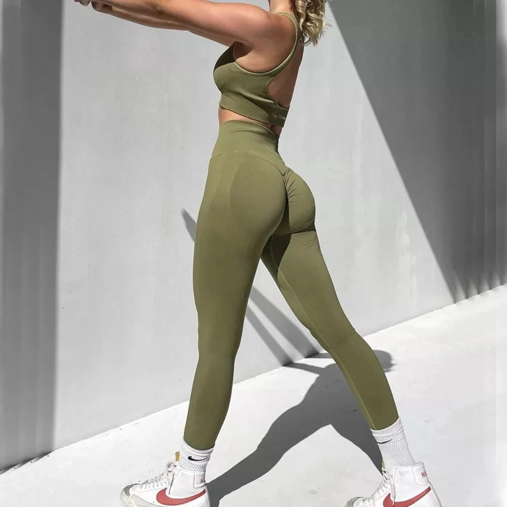 Seamless Leggings for Women Scrunch Butt Gym Leggings High Waist Yoga Pants Nylon Gym Clothes Sport Leggings Running Pant