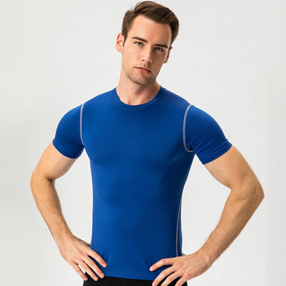 Men's Quick Dry Gym T-Shirt - Compression Running & Workout Sport Shirt