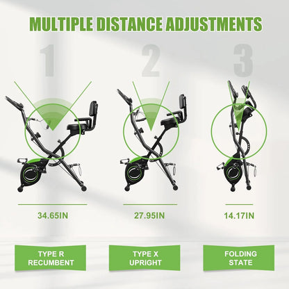 WellShow 4-in-1 Magnetic Folding Exercise Bike