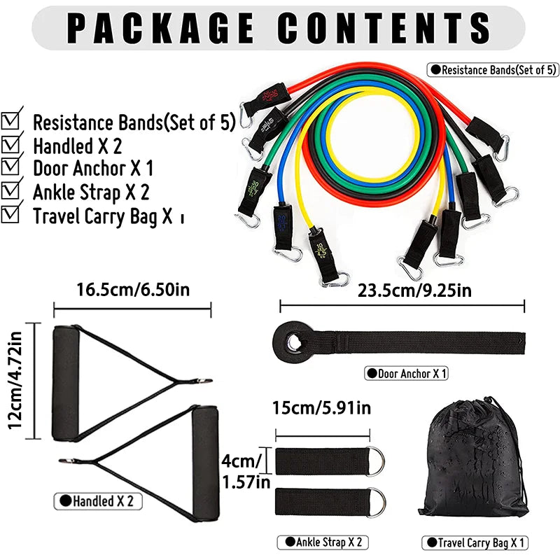 Resistance Band Workout Kit (11-Piece Set).