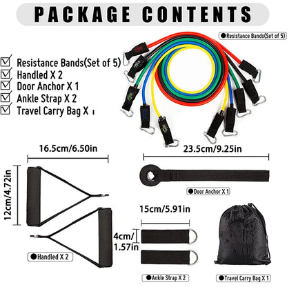 Resistance Band Workout Kit (11-Piece Set).