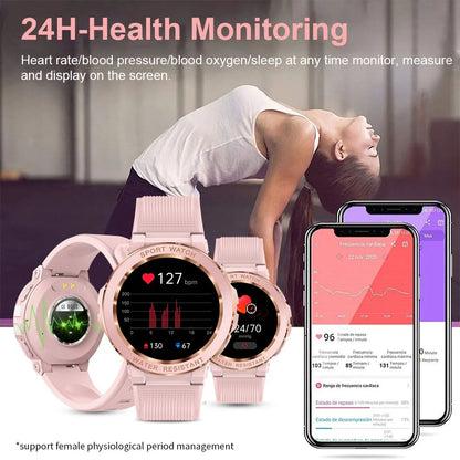 MEVADEN Sport Smart Watch Women Bluetooth Call Smartwatch IP68 Waterproof Fitness Tracker Health Monitoring for IOS Android MK60