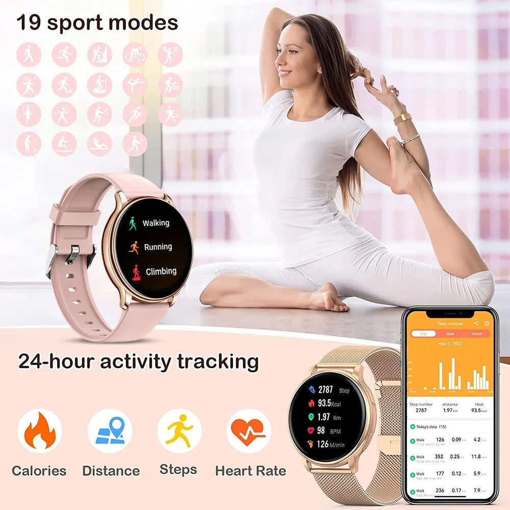 MEVADEN Bluetooth Call Smart Watch Women Custom Dial Watches Men Sports Fitness Tracker Heart Rate Smartwatch For Android IOS