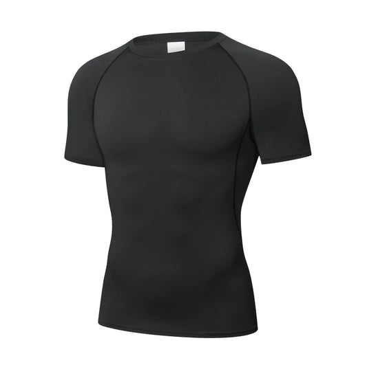 Men's Compression T-Shirt - Elastic Training & Athletic Running Shirt