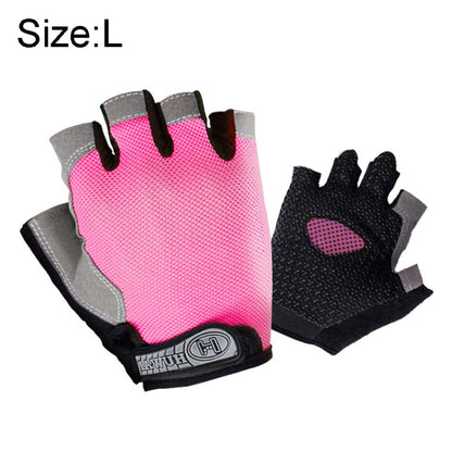 Summer Men Women Fitness Gloves Gym Weight Lifting Cycling Yoga Training Thin Breathable Antiskid Half Finger Gloves, M, XL, L, S