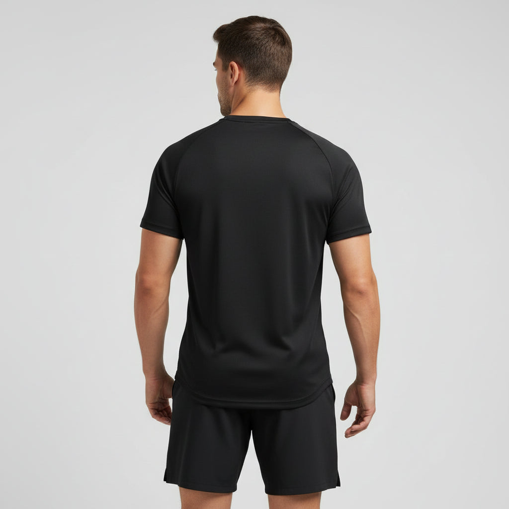 The GymbumUK Pink Long Logo Flex QuickDry Performance T-Shirt