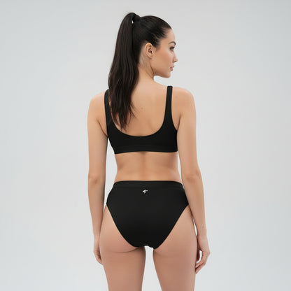 The Gymbum UK Black QuickDry High-Waisted Bikini