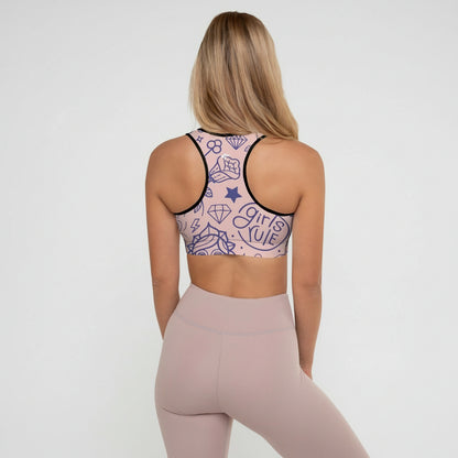 The Gymbum UK Girl Power QuickDry Padded Sports Bra