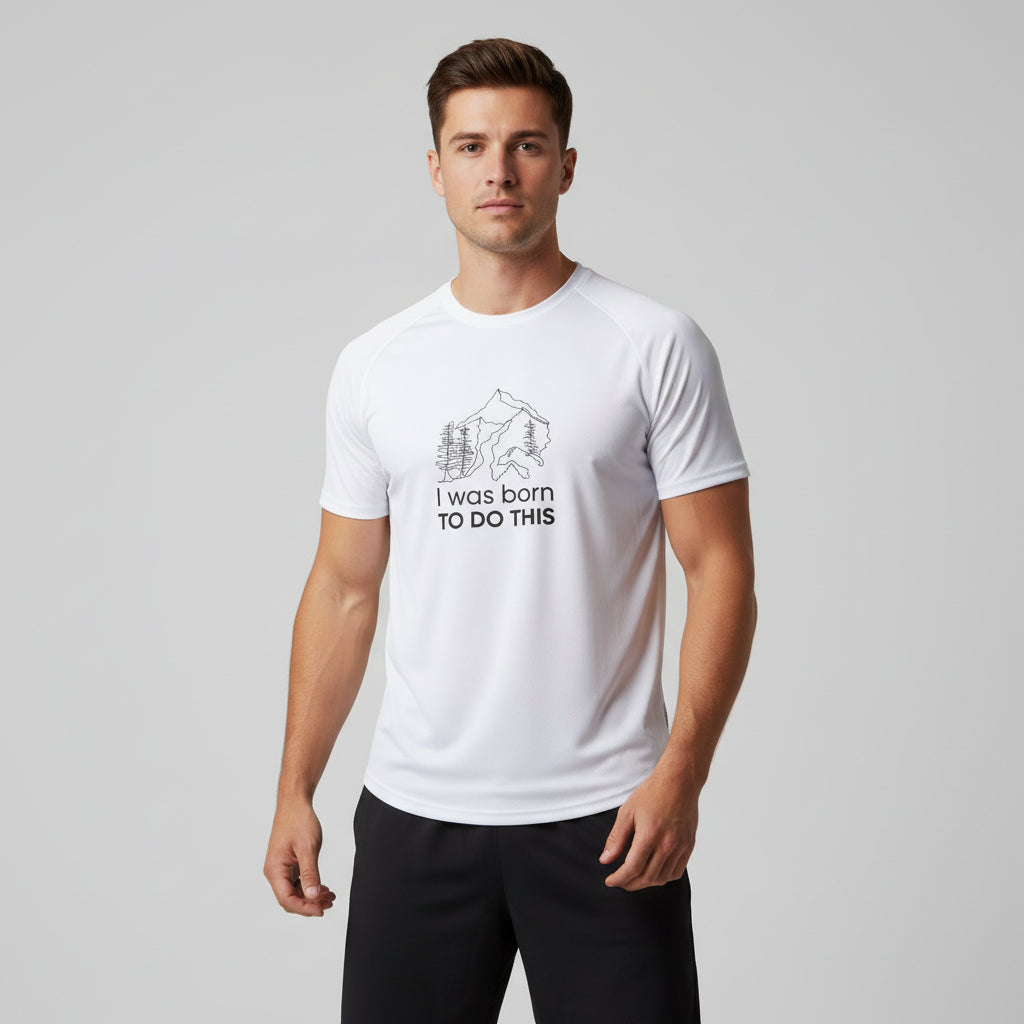 The Gymbum UK QuickDry Born To Do This Men's Performance Sport T-Shirt