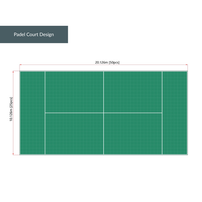 Padel Court System with Court Markings