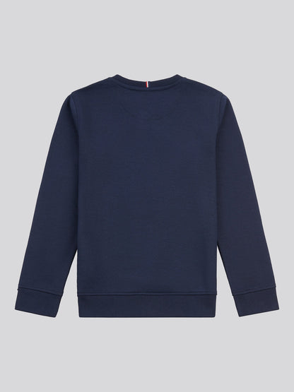 Boys Double Horsemen Crew in Dark Sapphire Navy / Haute Red DHM