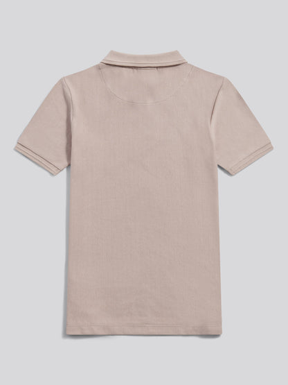 Boys Vertical Stripe Polo Shirt in Atmosphere