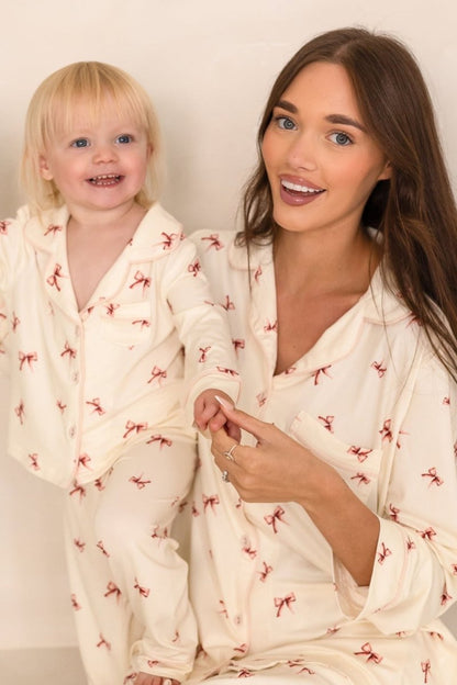 Cozy Crew Club Adult Rosy Ribbon Pyjama Set