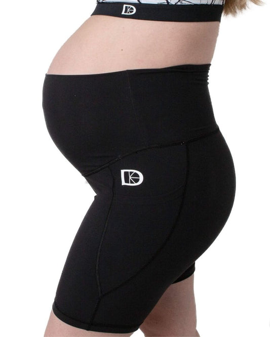 Maternity & Postnatal Active Support Cycling Shorts | Black