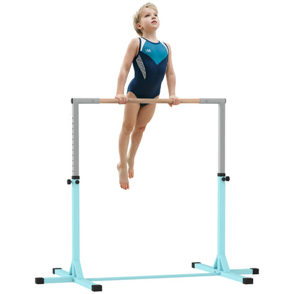 HOMCOM Adjustable Kids Gymnastics Bar Horizontal Training Steel