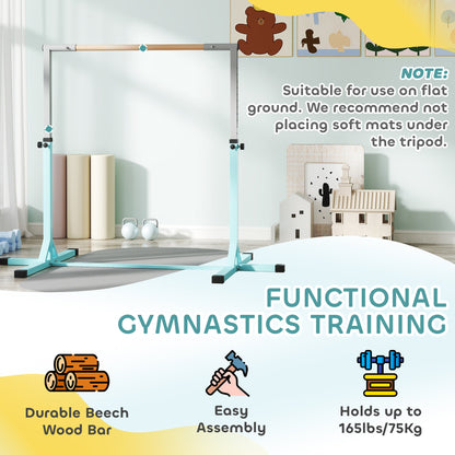 HOMCOM Adjustable Kids Gymnastics Bar Horizontal Training Steel