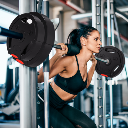 SPORTNOW Olympic Weight Plates Set for Home Gym, 2 x 5kg, 2 x 2.5kg