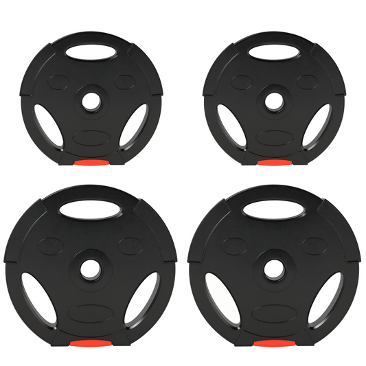 SPORTNOW Olympic Weight Plates Set for Home Gym, 2 x 5kg, 2 x 2.5kg