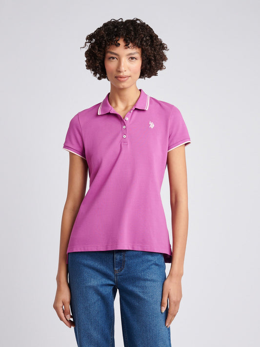 Womens Polo Shirt Cattleya Orchid