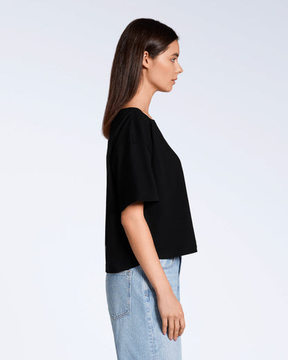 Wide Boat Neck Organic T-Shirt