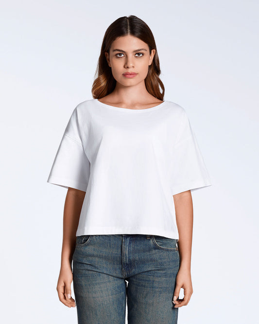 Wide Boat Neck Organic T-Shirt