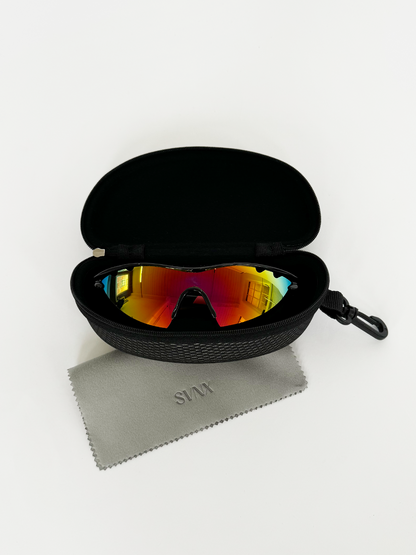 Outdoor Sports Racer Sunglasses with Hard Case