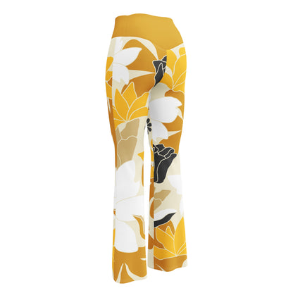 The Gymbum UK 70s Style Flower Flare leggings