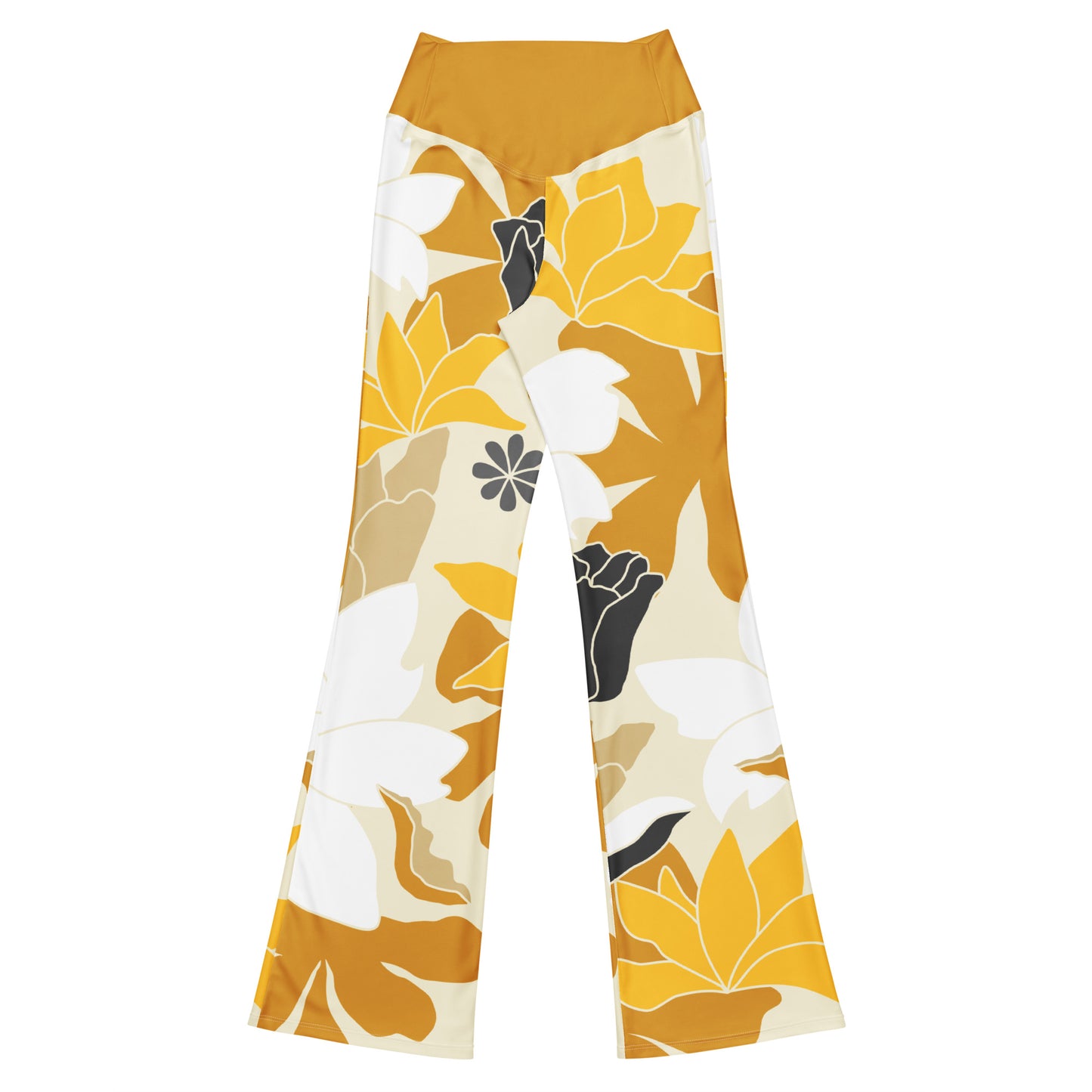 The Gymbum UK 70s Style Flower Flare leggings