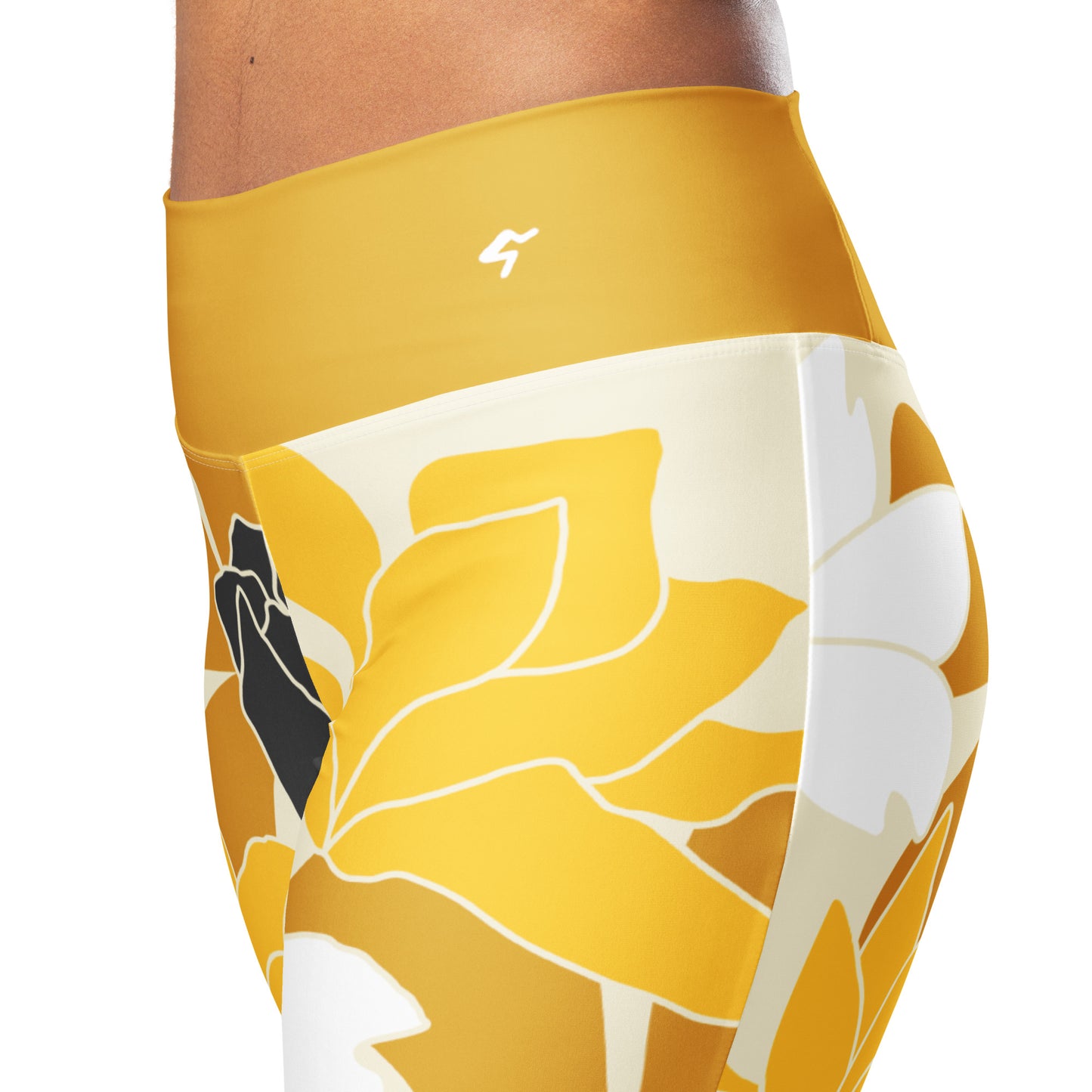 The Gymbum UK 70s Style Flower Flare leggings