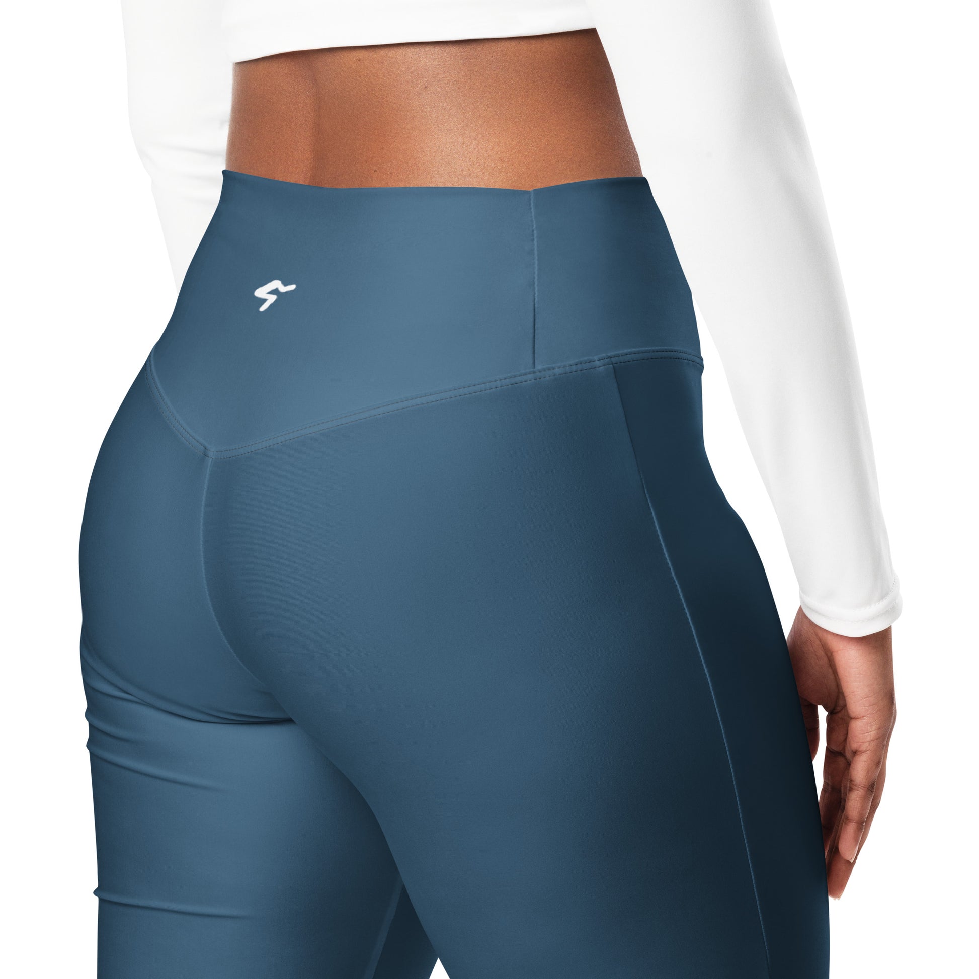 The Gymbum UK Arapawa Blue QuickDry Flare leggings