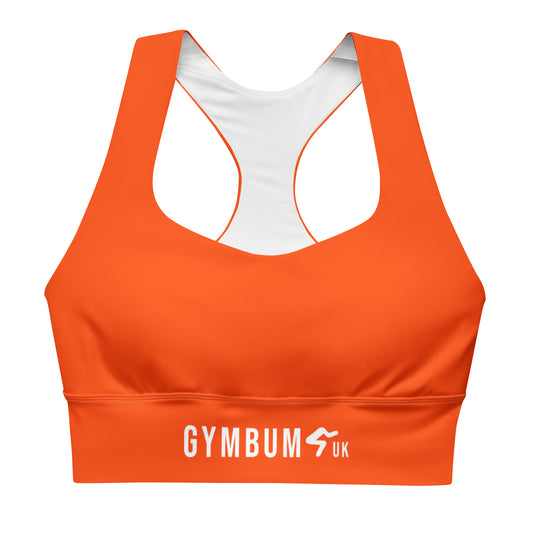 The Gymbum UK Orange QuickDry sports bra