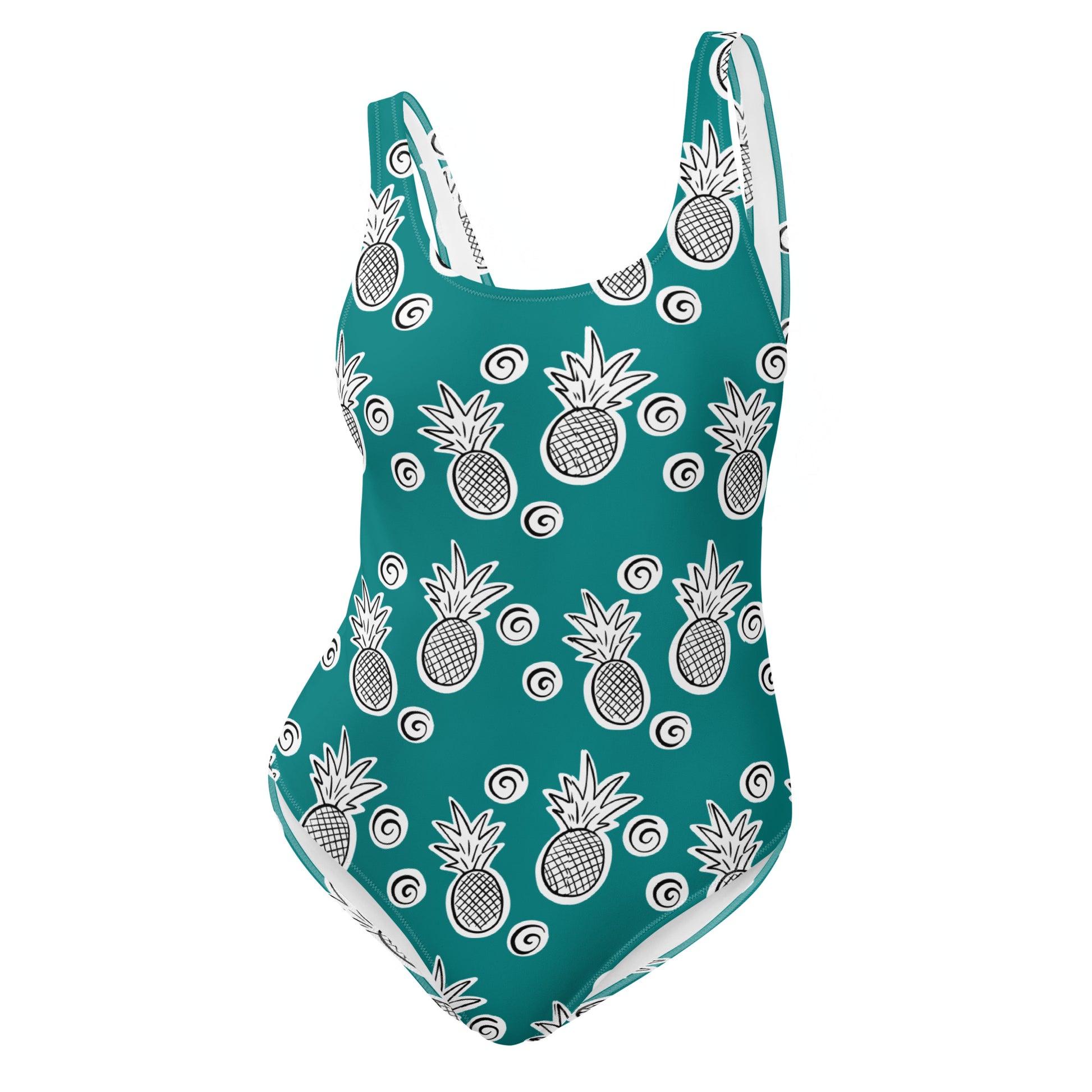 The Gymbum UK QuickDry Pineapple Dusky Teal One-Piece Swimsuit