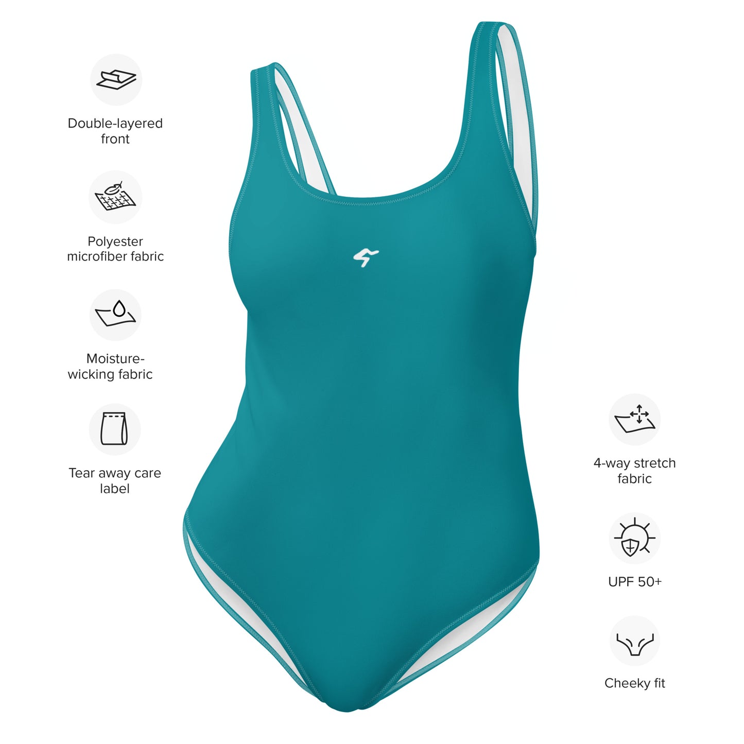 The Gymbum UK Easter Blue QuickDry One-Piece Swimsuit