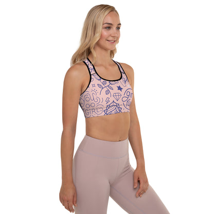 The Gymbum UK Girl Power QuickDry Padded Sports Bra