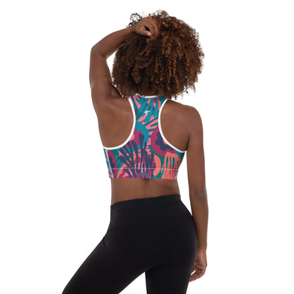 The GymBumUK QuickDry Modern Paisley Padded Sports Bra