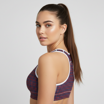 GymBum UK Sovereign Tartan Padded Sports Bra